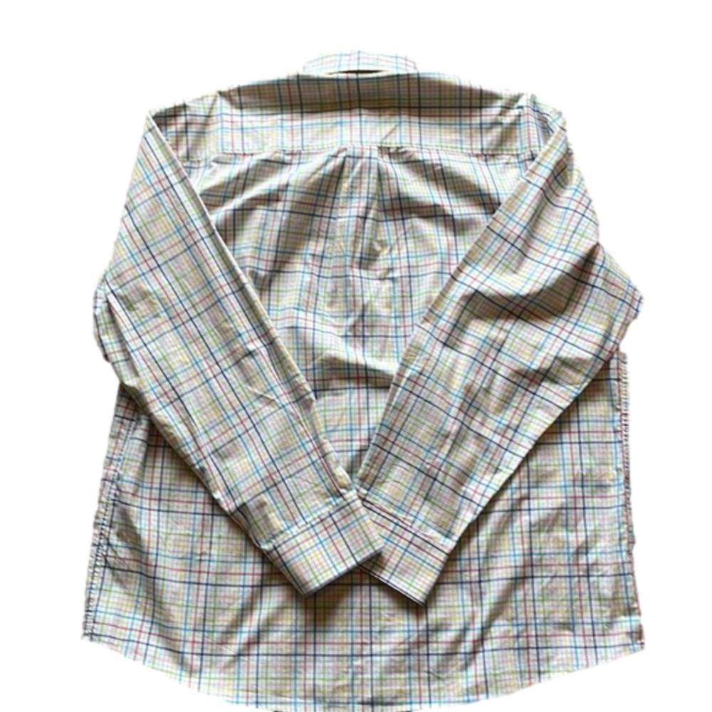 Alan Flusser Mens XL Spring Colored Long Sleeve Button Down Shirt - Picture 4 of 5